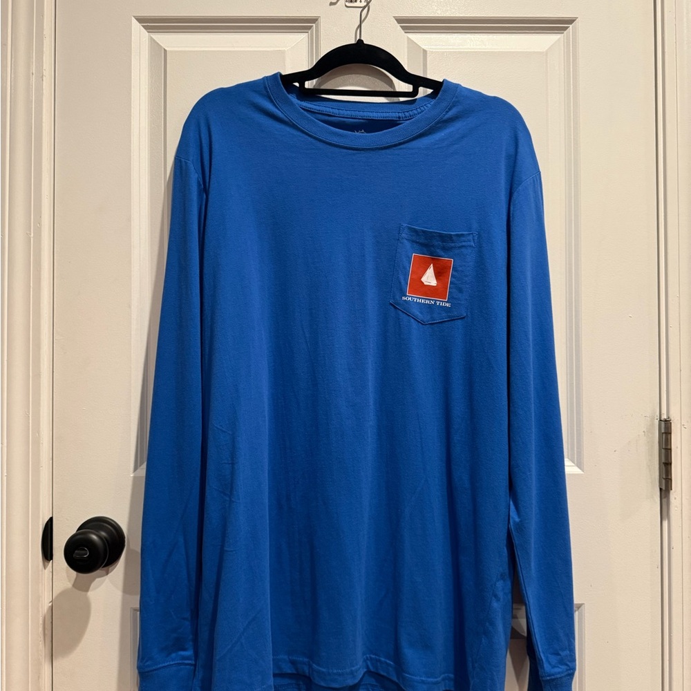 Southern Tide Vibrant Blue Long Sleeve Tee